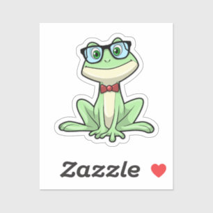 Frog Nerd Student Glasses Tie