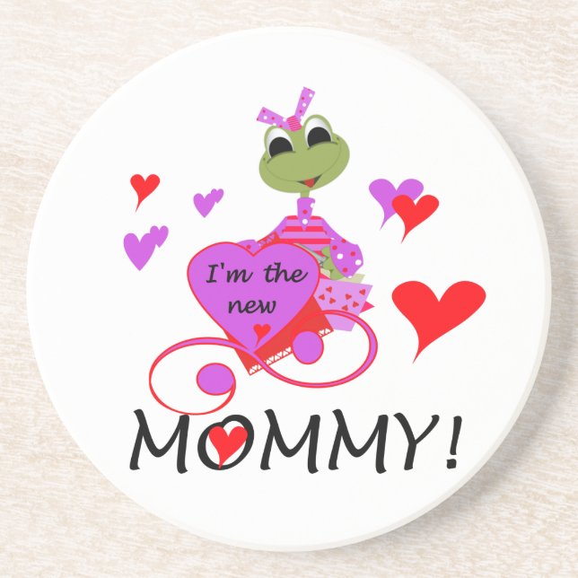 Frog New Mummy Gifts Coaster (Front)