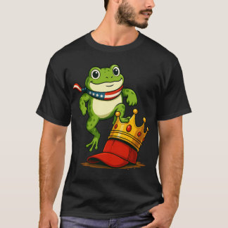 Frog No Kings Men Women No Kings in America T-Shirt