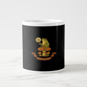 Frog Of The Garden Fairycore  Cottagecore Frog And Large Coffee Mug