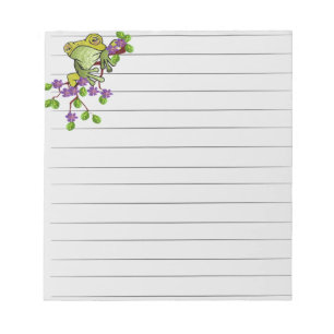 Frog on a Branch of Flowers Notepad