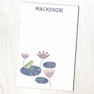 Frog on a Lily Leaf Personalised Post-it Notes