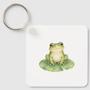 Frog on a Lily Pad Key Ring
