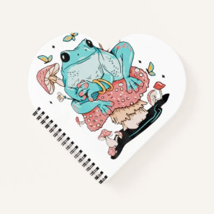Frog On A Mushroom, Cute Frog Notebook