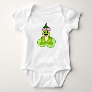 Frog on Leaf Baby Bodysuit