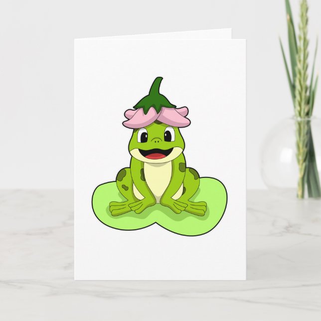 Frog on Leaf Card (Front)