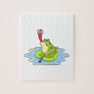 Frog on Leaf with Insect Jigsaw Puzzle