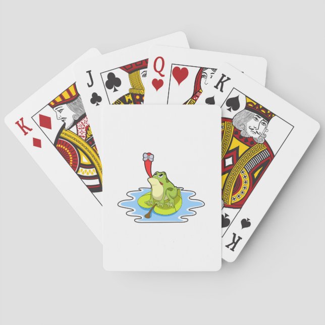 Frog on Leaf with Insect Playing Cards (Back)