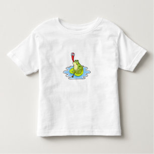 Frog on Leaf with Insect Toddler T-Shirt
