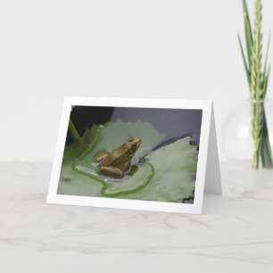 Frog on Lily Pad Card