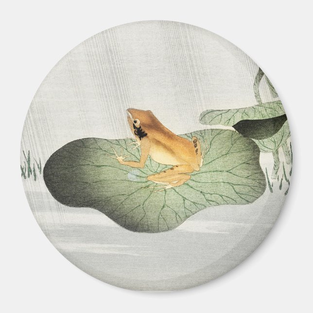 Frog on lotus leaf - Koson Magnet (Front)