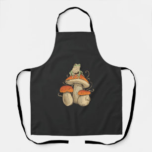 Frog on mushroom apron