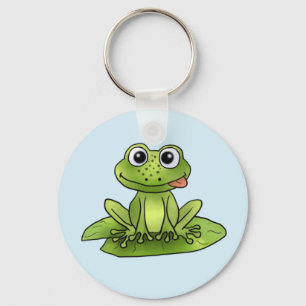Frog on seerosis key ring