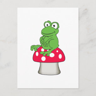 FROG ON TOADSTOOL POSTCARD