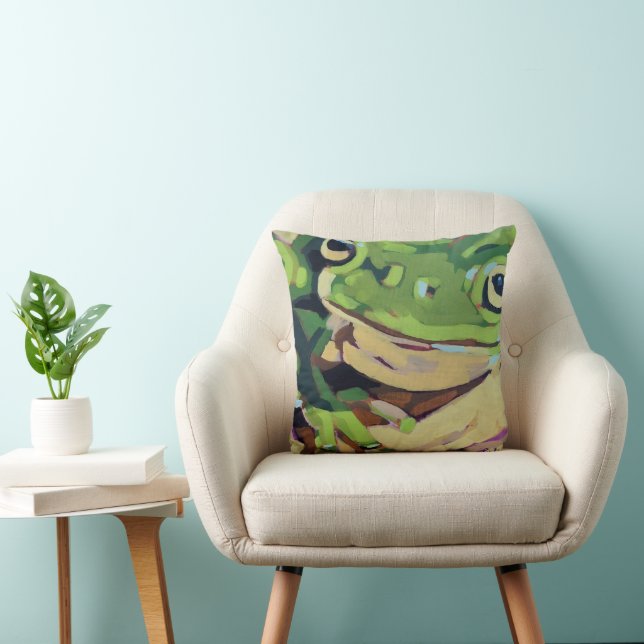Frog Painting- Gift for Frog Lovers Cushion (Chair)