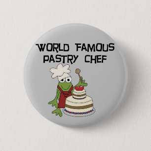 Frog Pastry Chef Tshirts and Gifts 6 Cm Round Badge