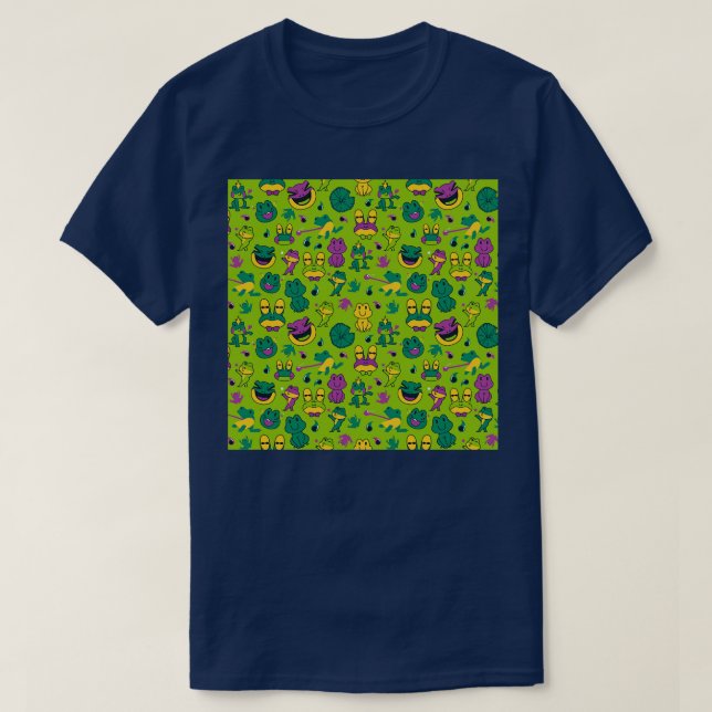 Frog Pattern by Tobe Fonseca T-Shirt (Design Front)