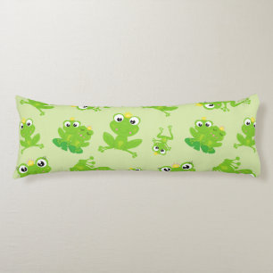 Frog Pattern, Cute Frogs, Green Frogs, Frog Prince Body Cushion