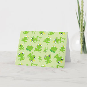 Frog Pattern, Cute Frogs, Green Frogs, Frog Prince Card