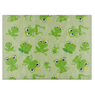 Frog Pattern, Cute Frogs, Green Frogs, Frog Prince Cutting Board