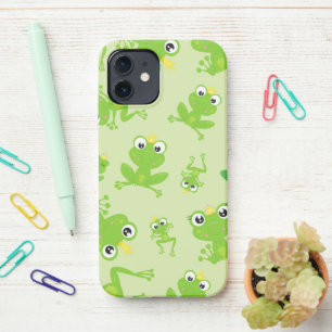 Frog Pattern, Cute Frogs, Green Frogs, Frog Prince iPhone 12 Case