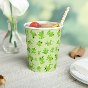 Frog Pattern, Cute Frogs, Green Frogs, Frog Prince Paper Cups