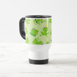Frog Pattern, Cute Frogs, Green Frogs, Frog Prince Travel Mug