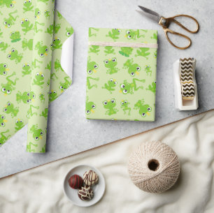 Frog Pattern, Cute Frogs, Green Frogs, Frog Prince Wrapping Paper