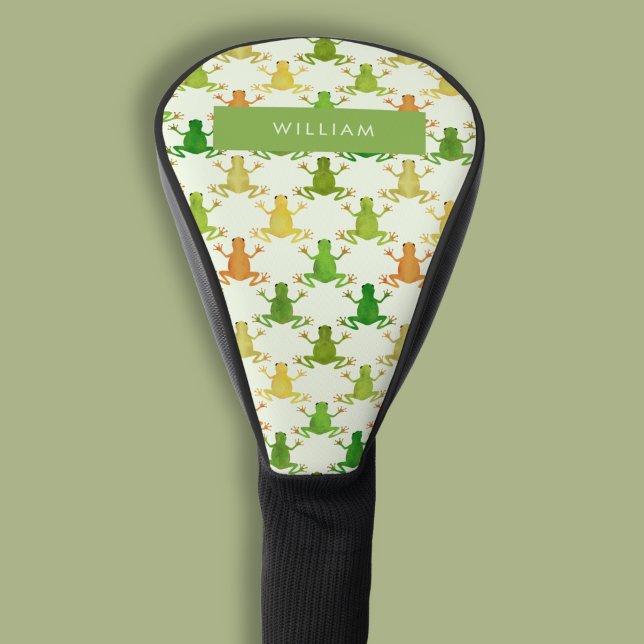 Frog pattern golf head cover (Frog pattern personalized golf head cover)