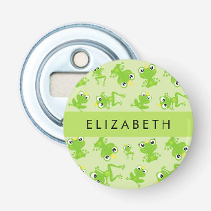Frog Pattern, Green Frogs, Frog Prince, Your Name Bottle Opener