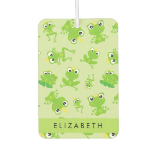 Frog Pattern, Green Frogs, Frog Prince, Your Name Car Air Freshener