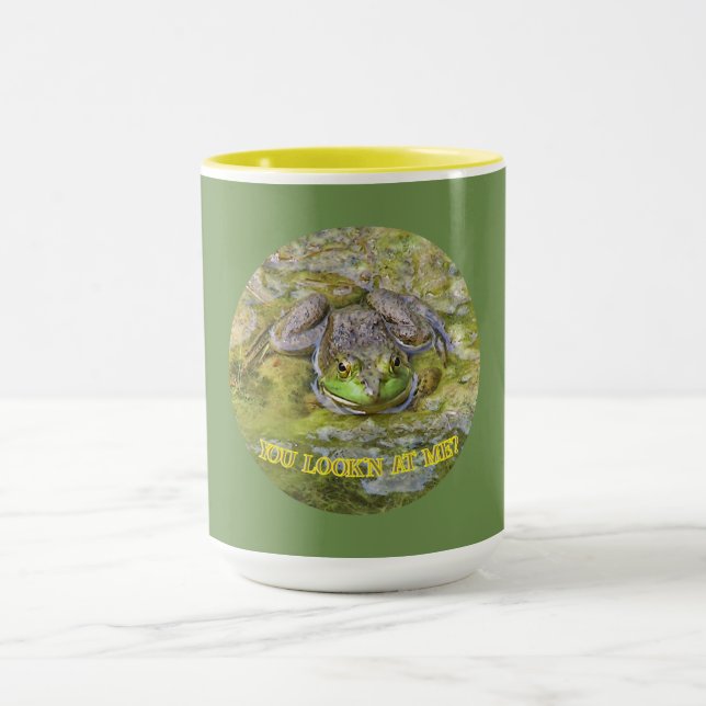 FROG PEERING AT YOU /YOU LOOK'N AT ME? MUG (Center)