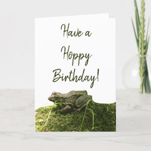Frog Photo Birthday Card Add Personalised Message