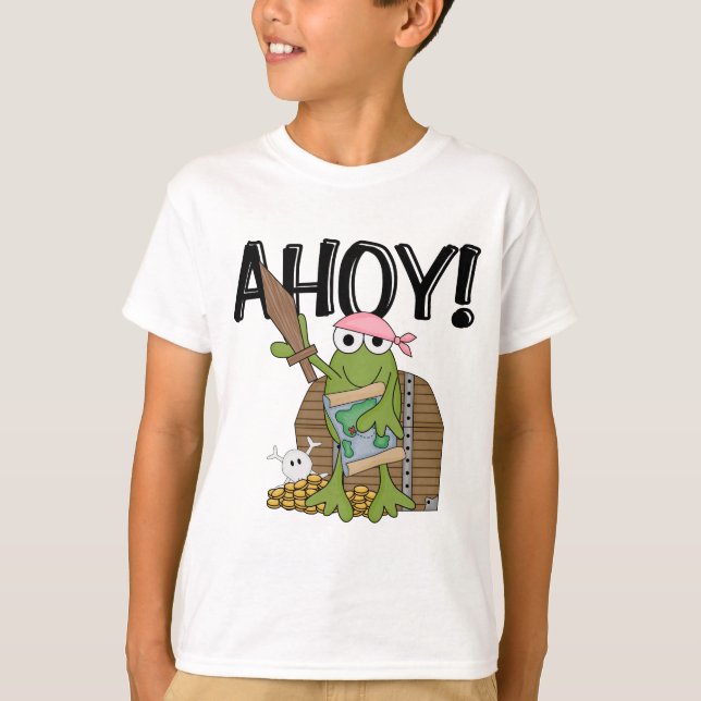 Frog Pirate With Gold - Girl T-shirts and Gifts (Front)