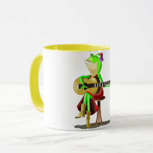 Frog Playing Guitar Coffee Mug