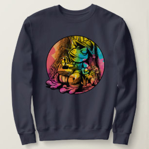 Frog Playing Guitar - Cottagecore Aesthetic Style Sweatshirt