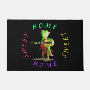Frog Playing Guitar Funny Doormat