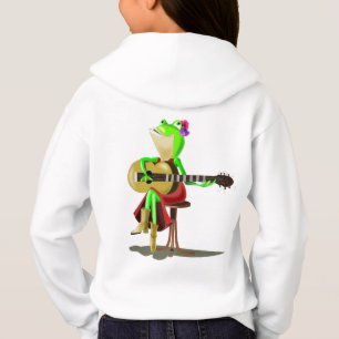 Frog Playing Guitar Funny Kid's Hoodie
