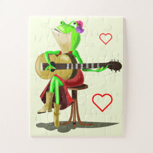 Frog Playing Guitar Jigsaw Puzzle