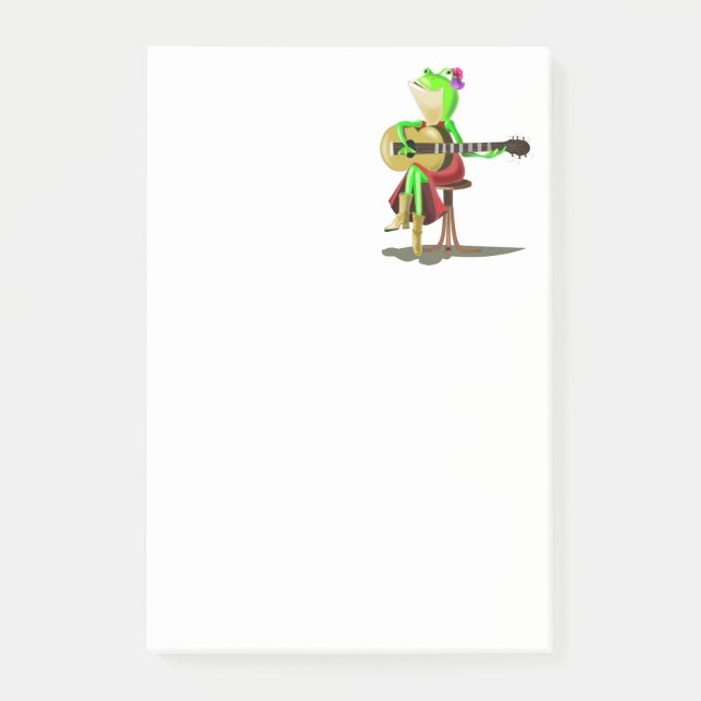 Frog Playing Guitar Post-it® Notes (Front)