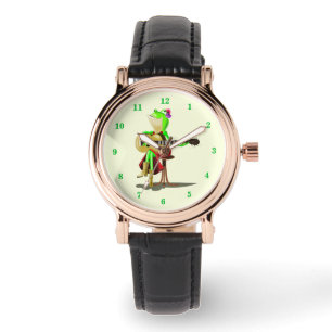 Frog Playing Guitar Romantic Funny Watch
