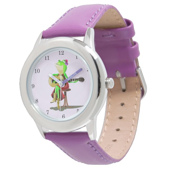 Frog Playing Guitar Romantic Music Funny Watch (Angled)