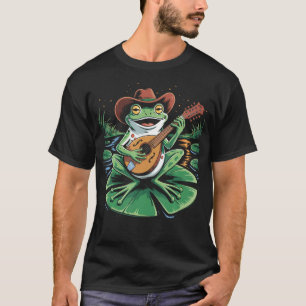 Frog Playing Mandolin Mandolinist Bluegrass Guitar T-Shirt