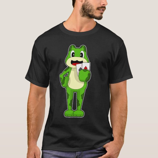 Frog Poker Poker cards T-Shirt (Front)