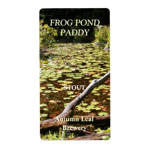 Frog Pond ~ Beer bottle Label (Front)