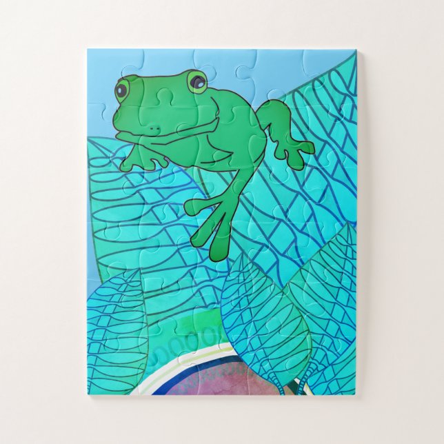 Frog & Pond Jigsaw Puzzle (Vertical)