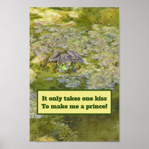 FROG POSTER/IT ONLY TAKES ONE KISS TO TURN ME INTO POSTER