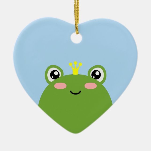 Frog Prince Ceramic Ornament (Front)