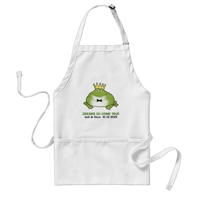 Frog Prince - Cute Toad with Customisable Text Standard Apron (Front)