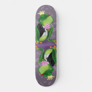 Frog Prince Fun Skateboard Kiss